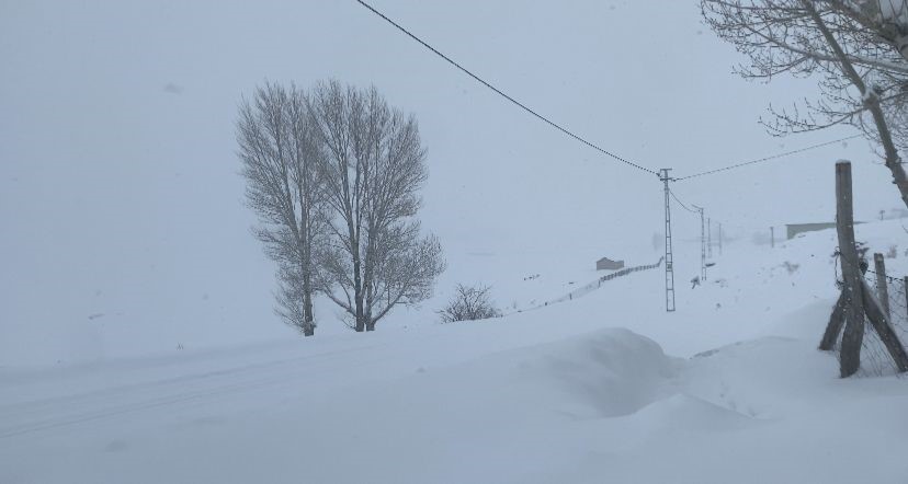 Patnos’ta kar yağışı yeniden etkisini gösterdi