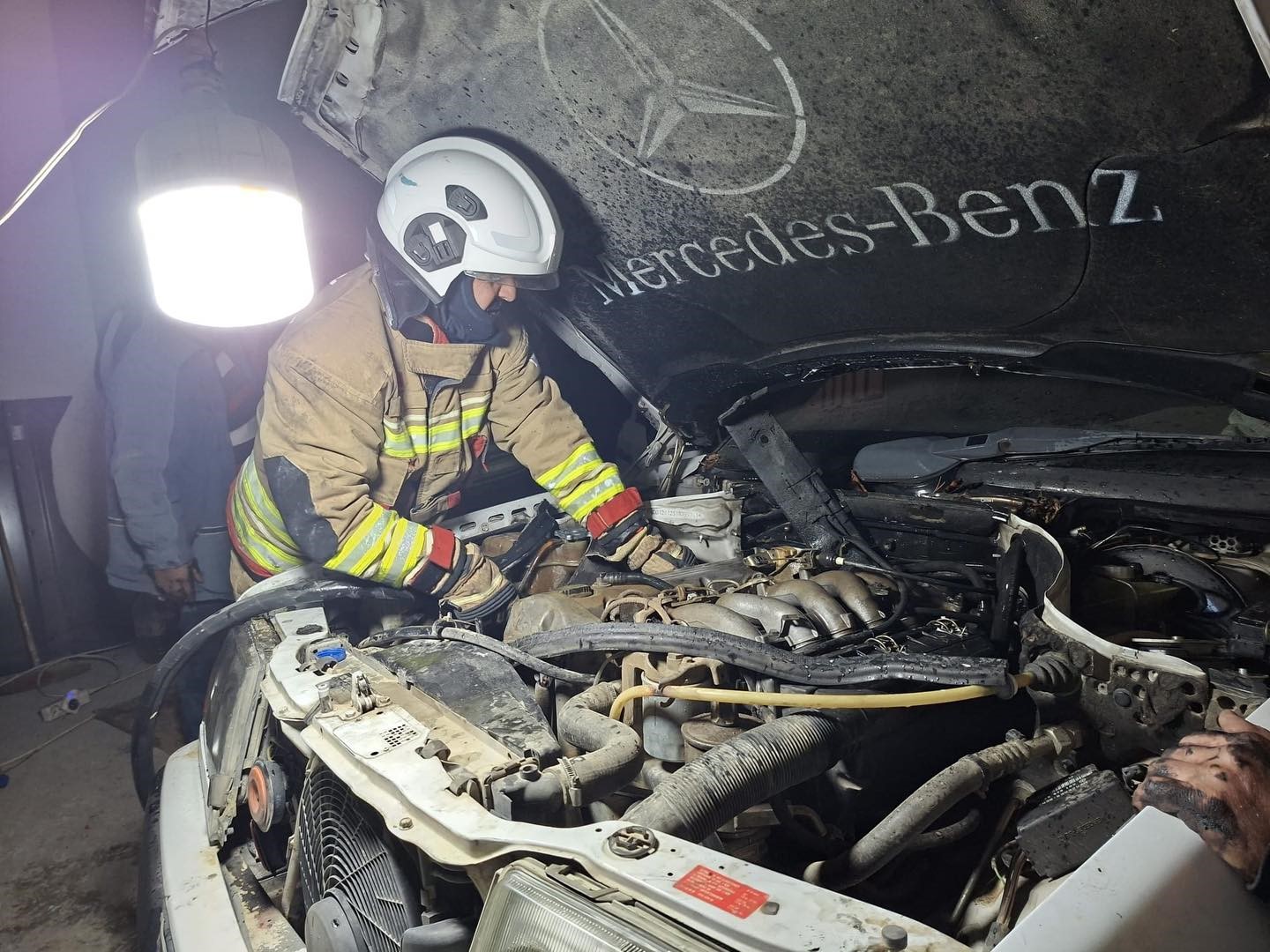 Samandağ’da otomobil yangını