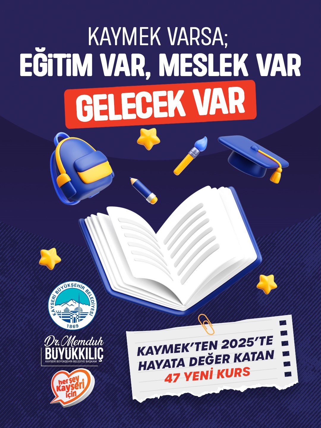 KAYMEK&rsquo;ten 2025&rsquo;te 47 yeni kurs
