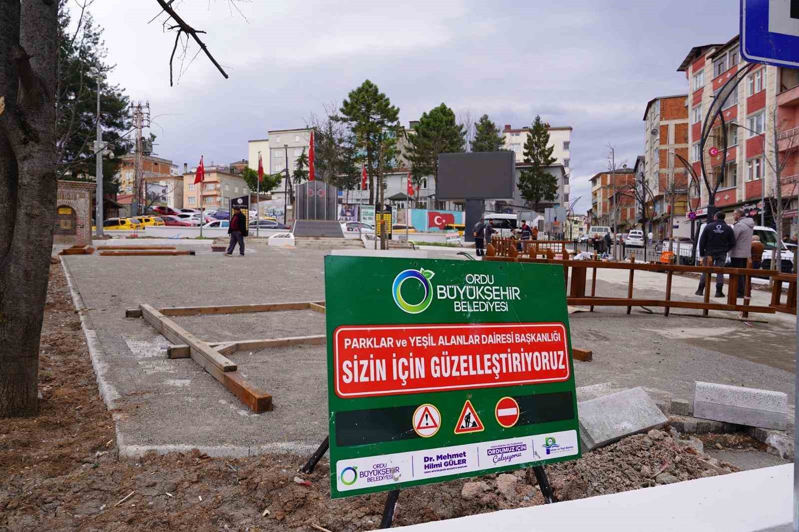 Korgan&rsquo;da meydan projesi devam ediyor
