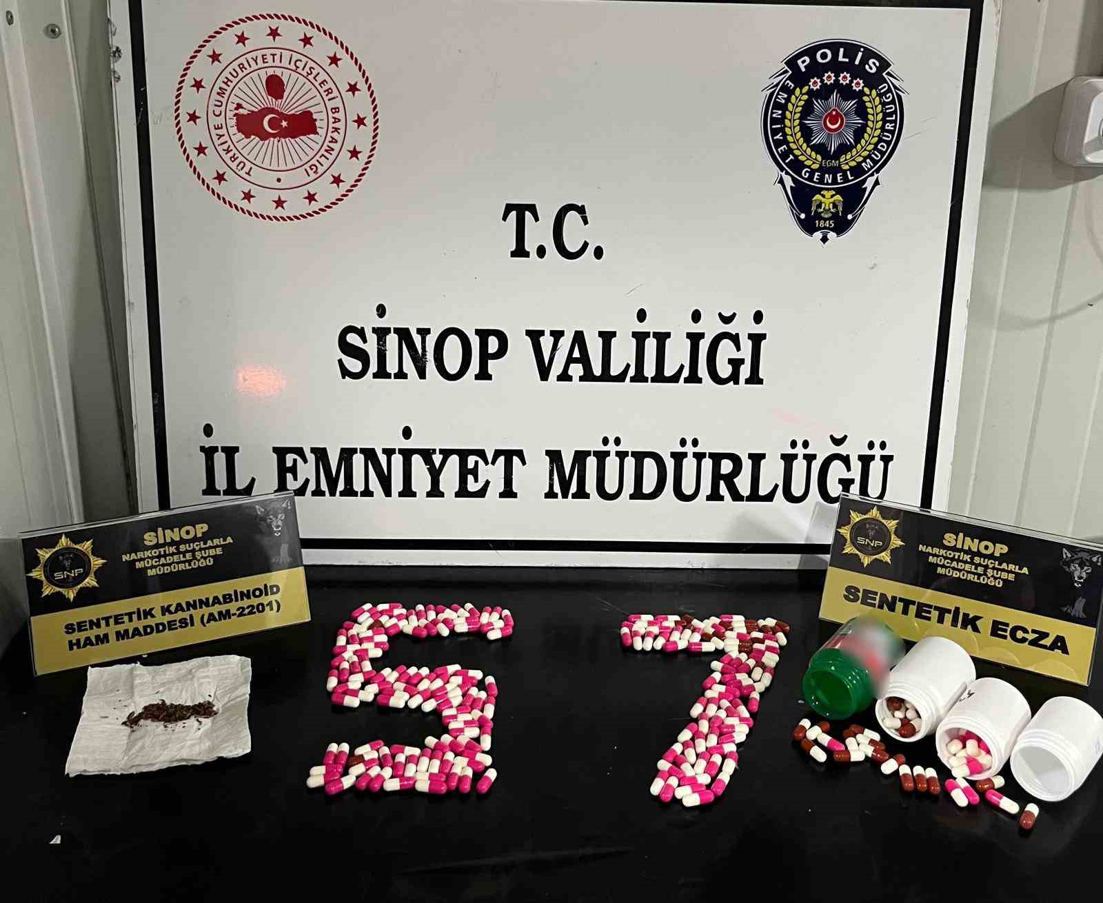 Sinop&rsquo;ta narkotik operasyonları: 3 tutuklama
