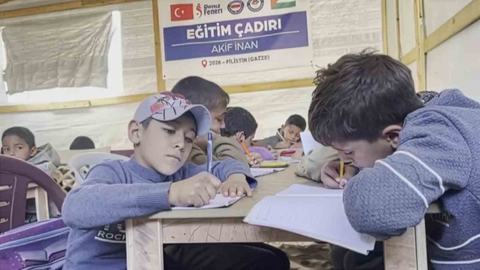 Eğitim-Bir-Sen, kurduğu "Akif İnan Eğitim &Ccedil;adırı" ile Gazze&rsquo;ye desteğini destek oluyor