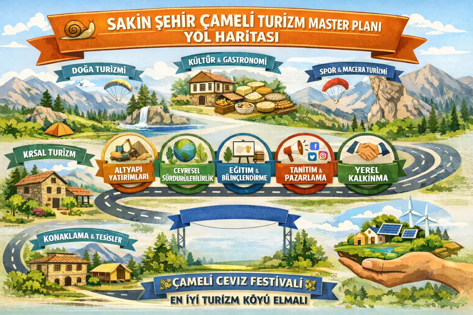 Sakin Şehir Çameli Turizm Master Planı kapsamında yol haritası yayınlandı