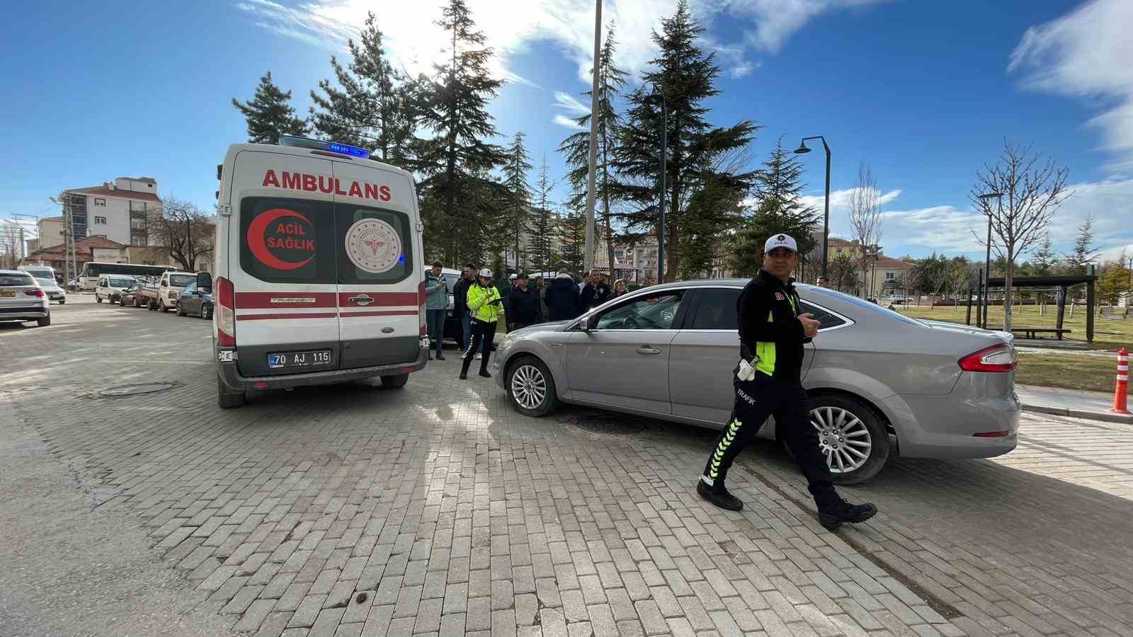 Karaman’da otomobille çarpışan bisikletli yaralandı
