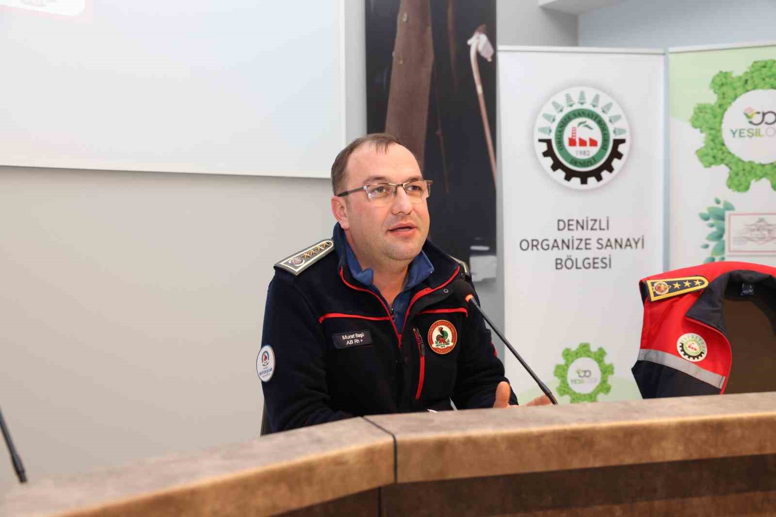 Denizli OSB&rsquo;de Sivil Savunma ve Afet Eğitimleri d&uuml;zenlendi
