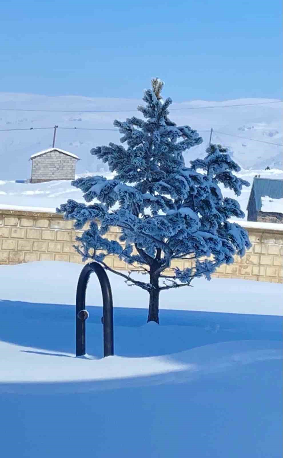 Ağrı&rsquo;da kar manzarası g&ouml;rsel ş&ouml;len oluşturdu
