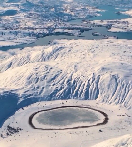 Soğuk hava Polat G&ouml;l&uuml;&rsquo;n&uuml; buzla kapladı
