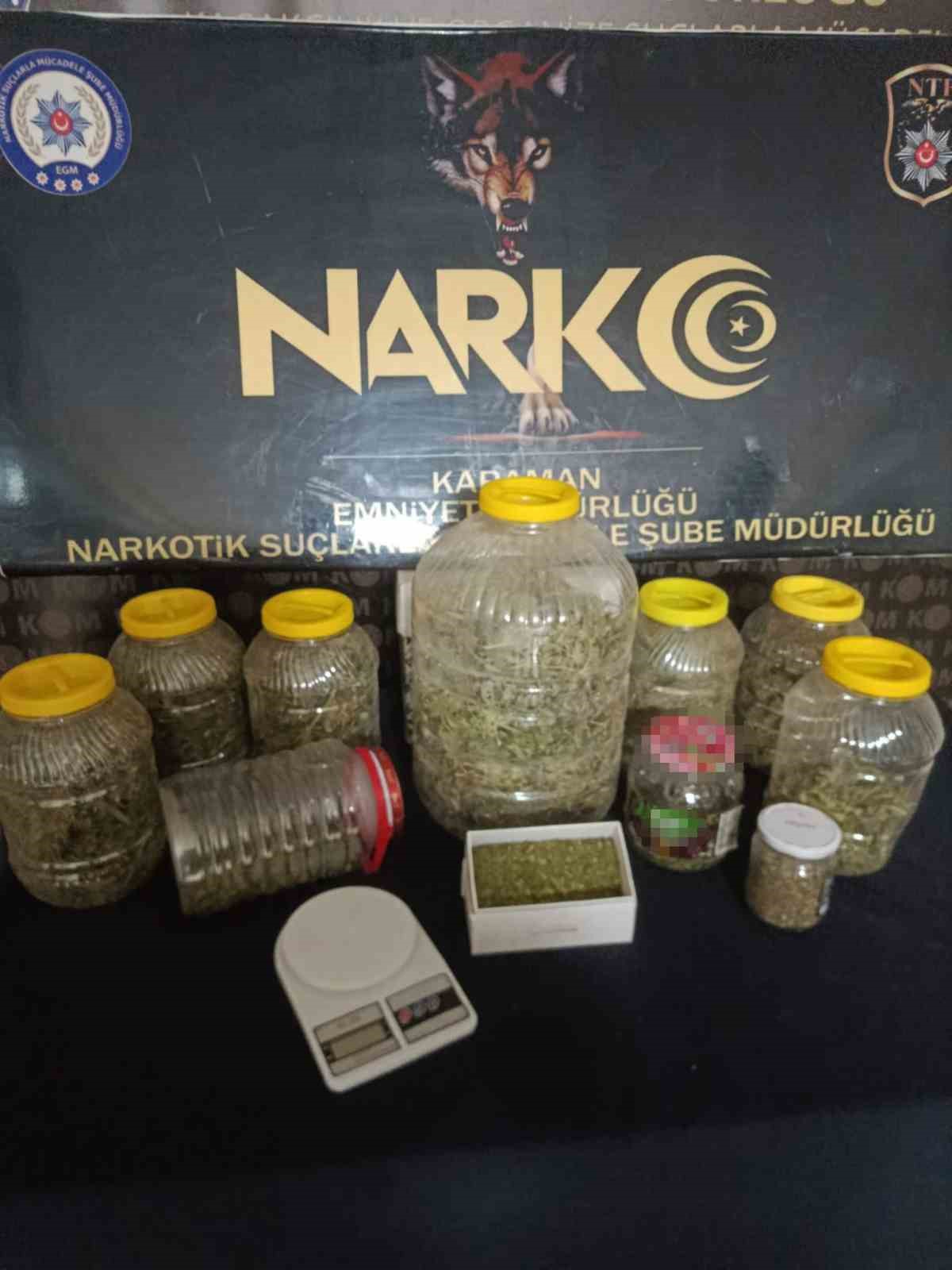 Karaman&rsquo;da uyuşturucu operasyonu: 1 g&ouml;zaltı
