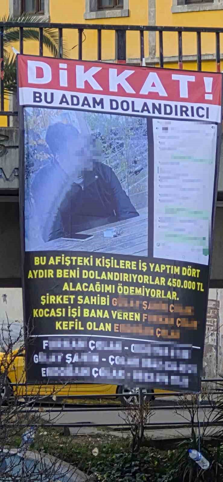 Trabzon&rsquo;da garip afiş

