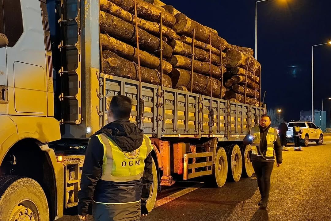 Yüklü araçlar tek tek kontrol edildi
