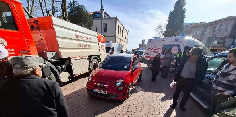 Sinop’ta otomobilin çarptığı yaya yaralandı