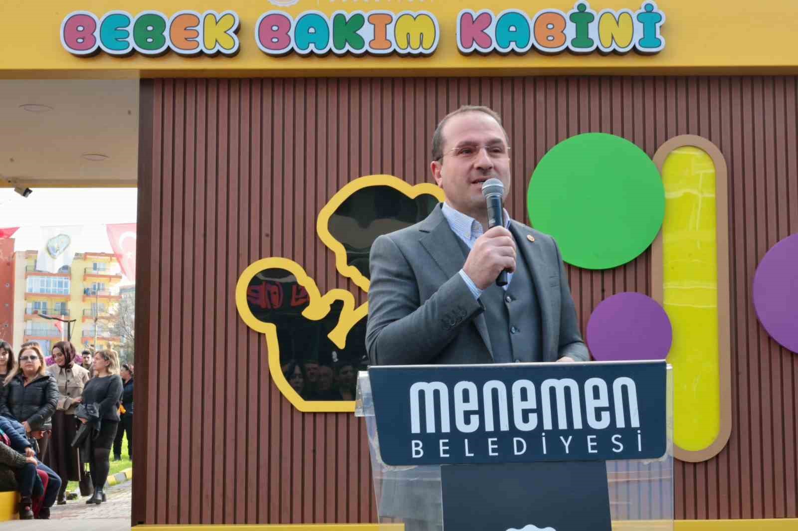 Menemen&rsquo;de bebek bakım kabinleri t&ouml;renle hizmete a&ccedil;ıldı
