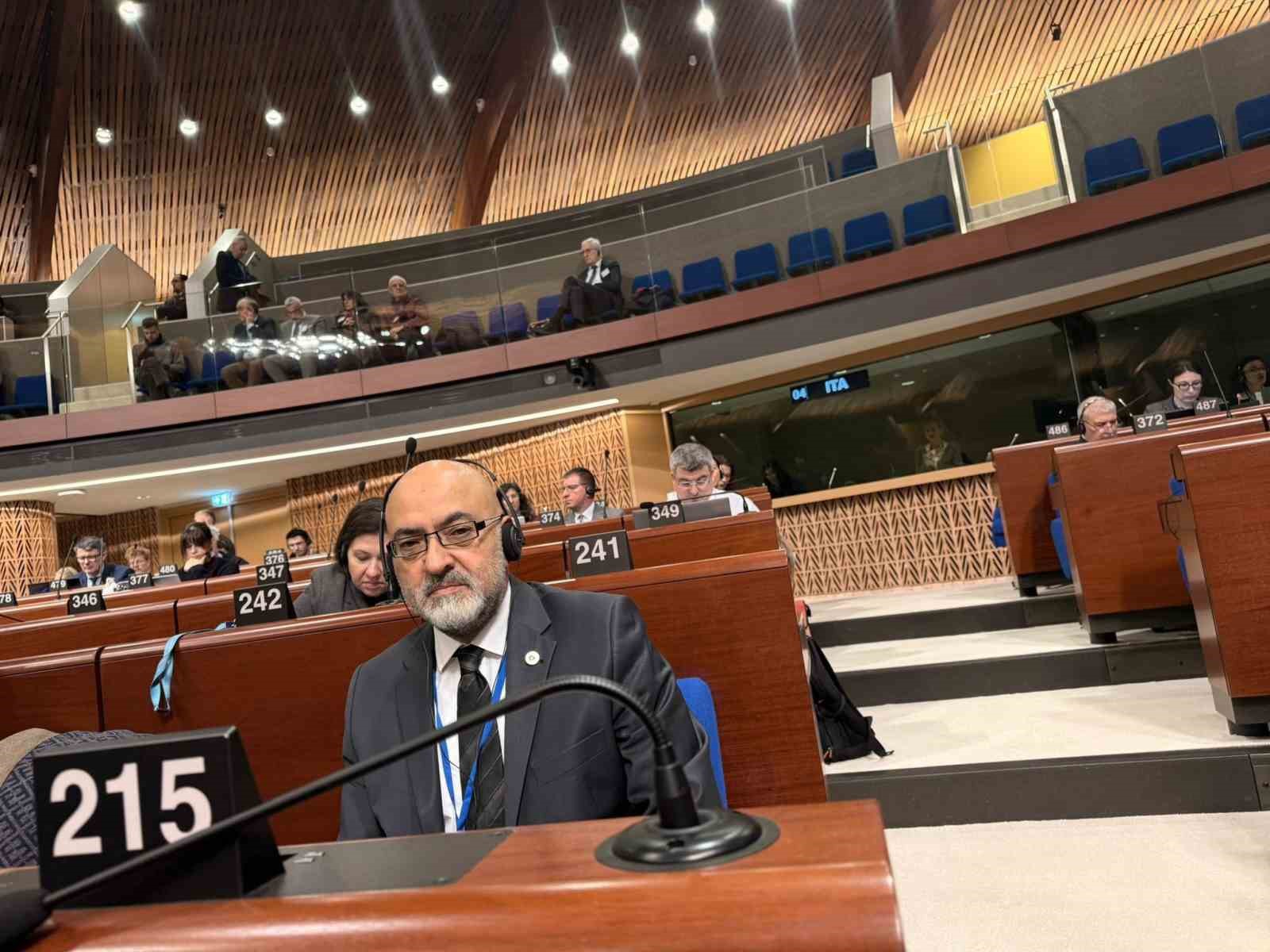 Milletvekili Cıngı&rsquo;dan Avrupa Konseyi&rsquo;nde Gazze i&ccedil;in destek &ccedil;ağrısı
