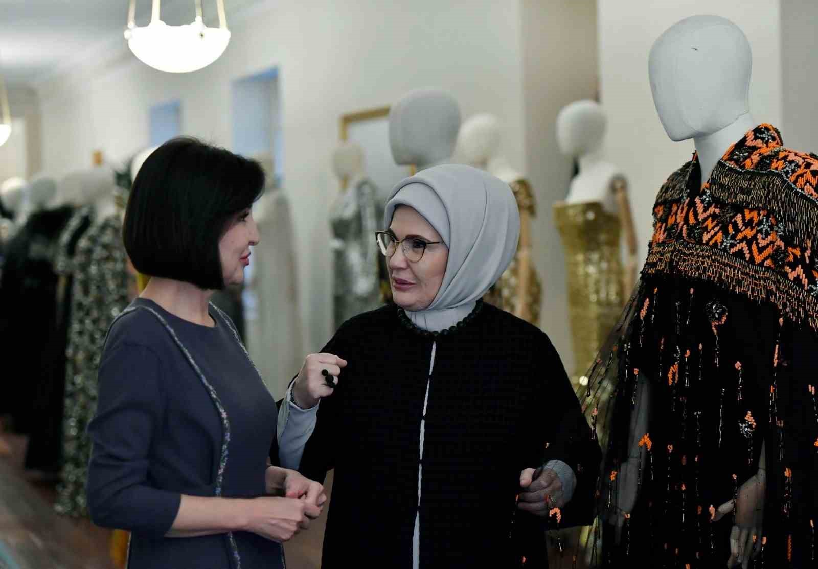Emine Erdoğan ile Özbekistan Cumhurbaşkanı’nın eşi Ziroat Mirziyoyeva Ankara Palas’ı ziyaret etti