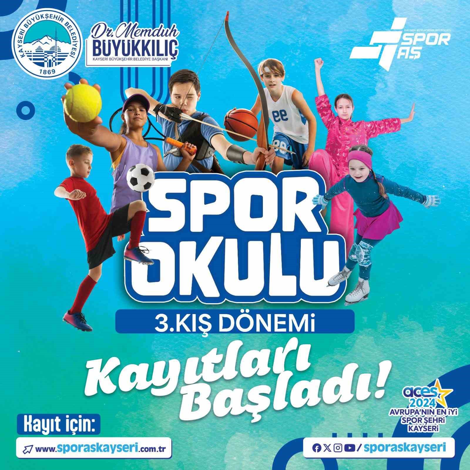 Spor A.Ş.’nin 3. kış dönemi spor okulu kayıtları başladı