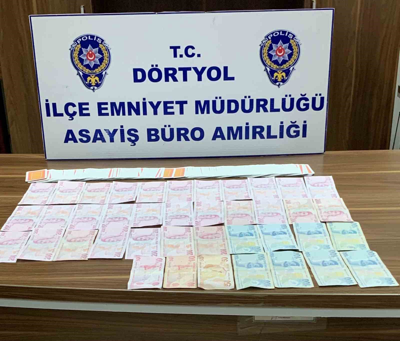 Dörtyol’da kumar operasyonu: 6 kişiye para cezası