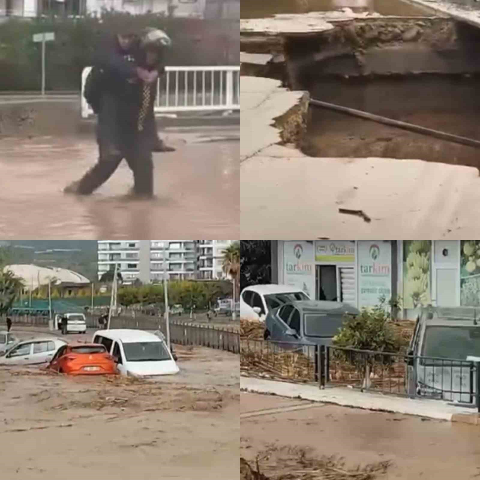 Mersin&rsquo;deki selden geriye bu g&ouml;r&uuml;nt&uuml;ler kaldı: 51 ev ve işyeri zarar g&ouml;rd&uuml;, 12 kişi kurtarıldı
