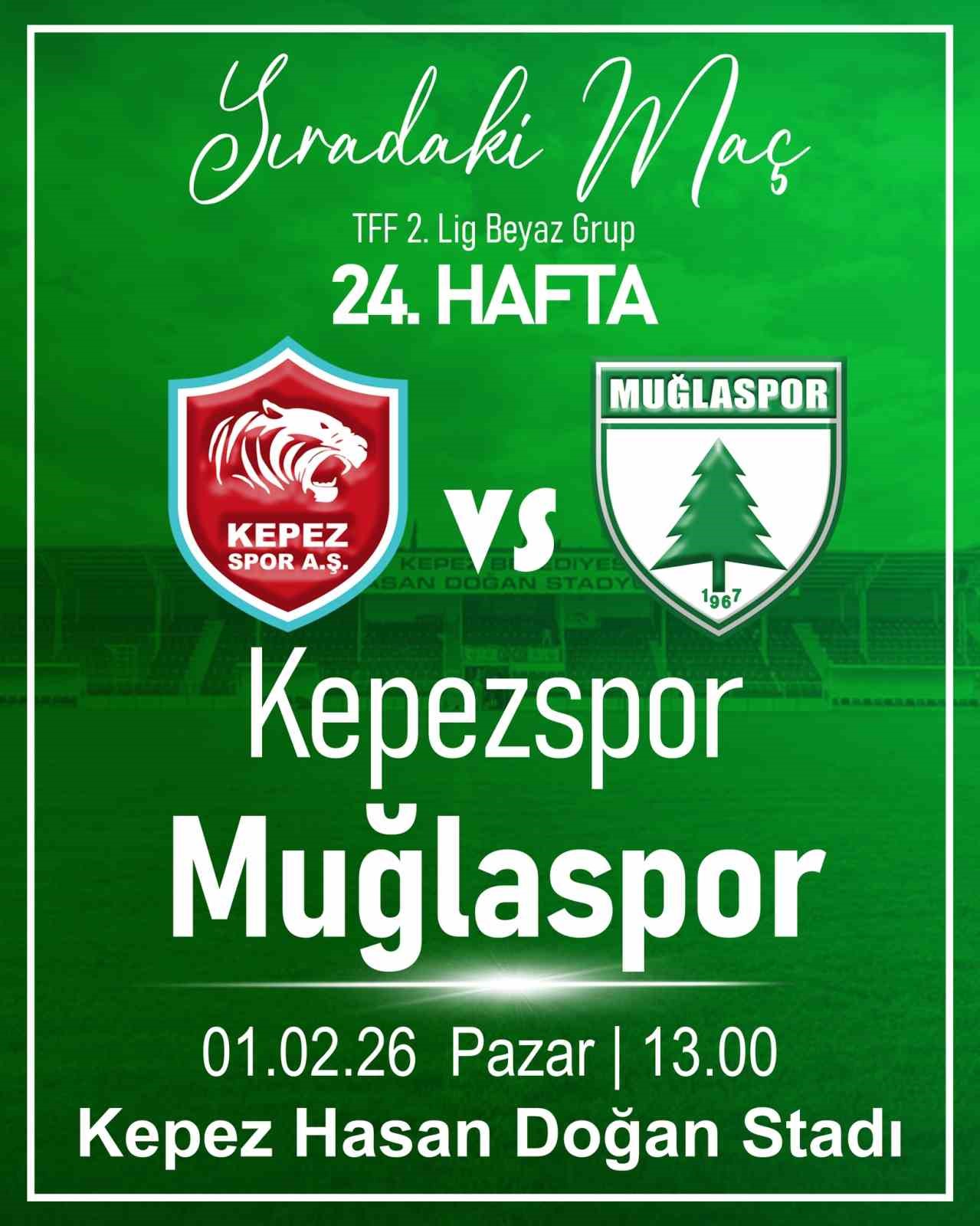 Muğlaspor, Kepezspor deplasmanında 3 puan arayacak