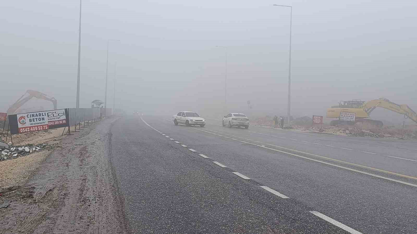 Şanlıurfa’da yoğun sis ve yağmur etkili oluyor