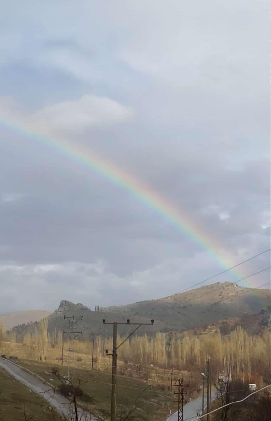 Gökkuşağı görsel güzellik oluşturdu