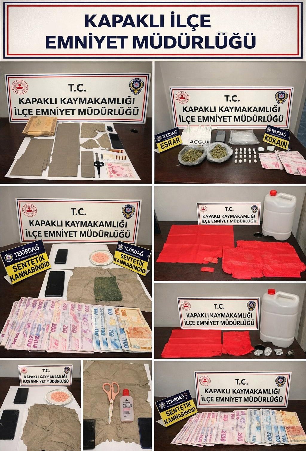 Kapaklı’da ocak ayı bilançosu: 14 tutuklama