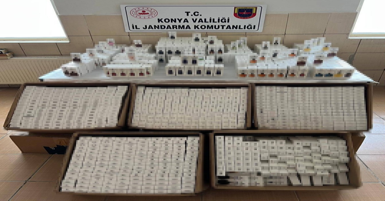 Konya’da 2 bin 500 adet kaçak parfüm ele geçirildi