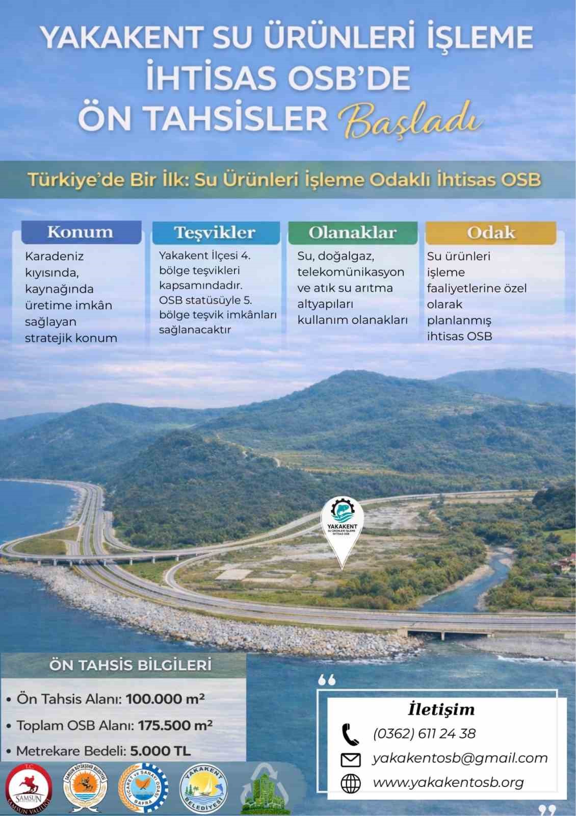 Yakakent Su Ürünleri İhtisas OSB’de arsa tahsisleri başladı