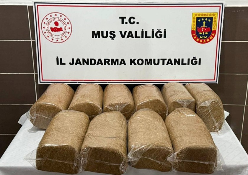 Muş’ta 50 kilo kaçak tütün ele geçirildi