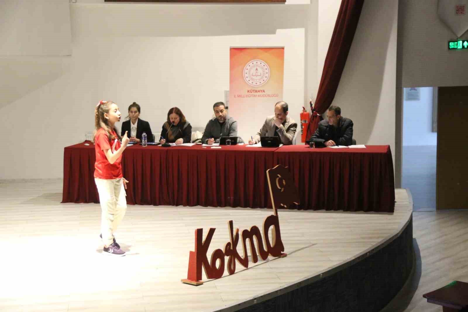 K&uuml;tahya&rsquo;da İstikl&acirc;l Marşını ezbere ve g&uuml;zel okuma yarışması
