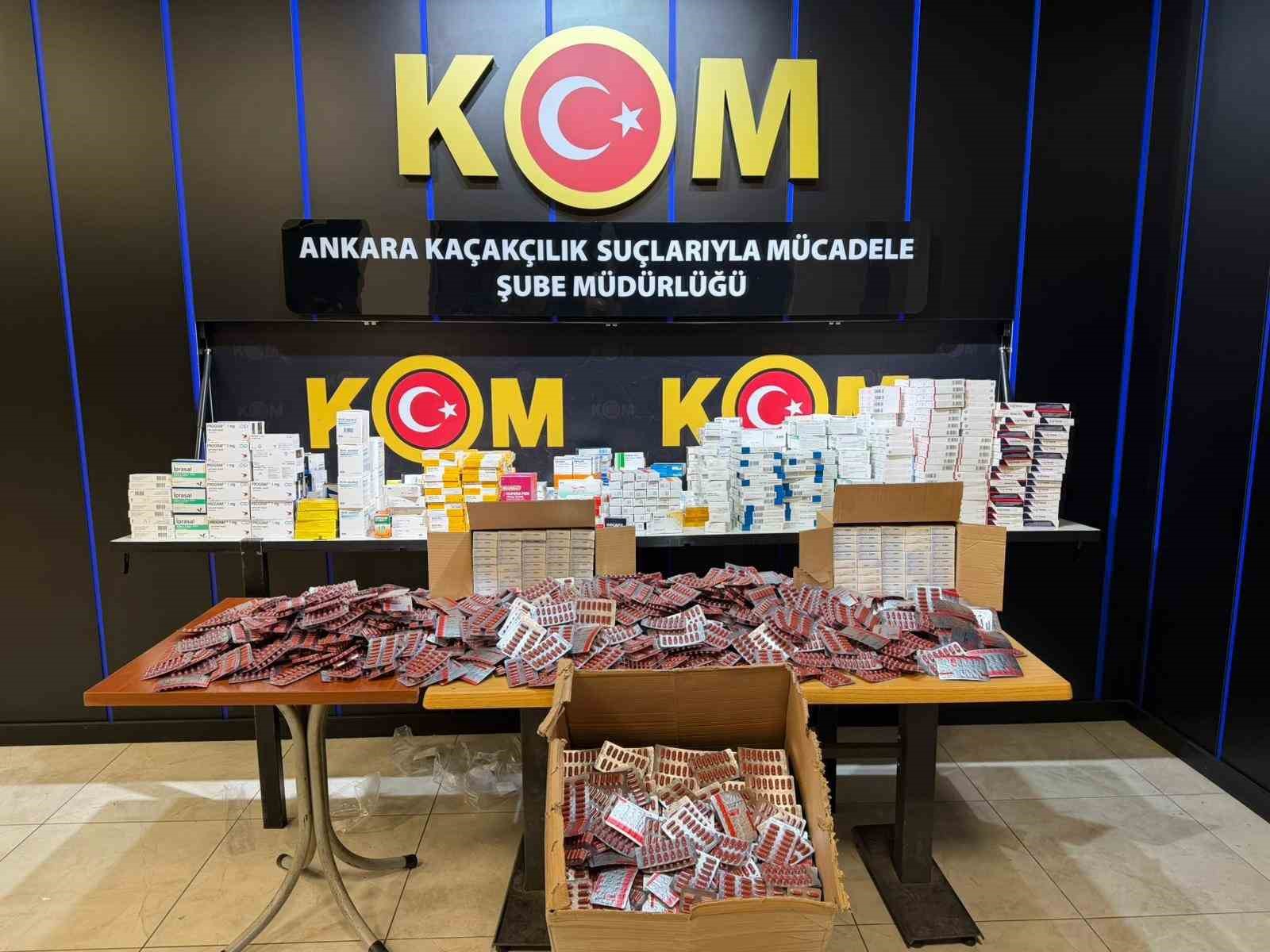 Ankara’da özel reçeteye tabi ilaçları kanuna aykırı yöntemlerle toplayıp satmaya hazırlanan 2 şüpheli tutuklandı