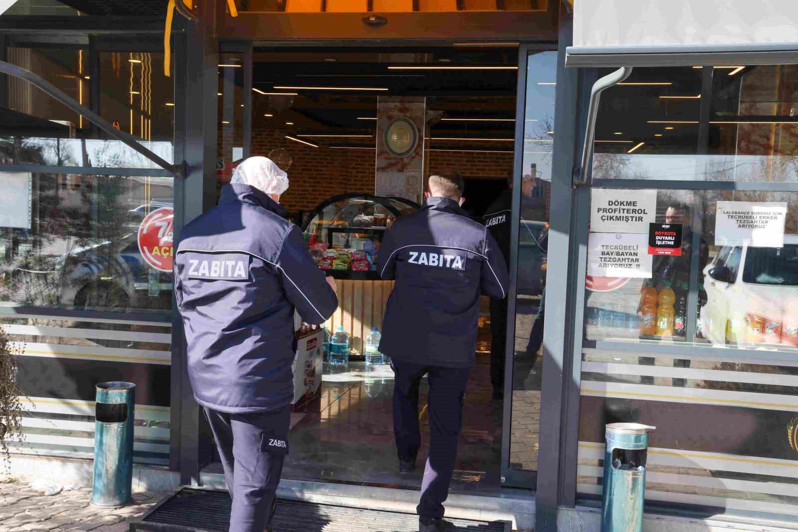 Meram zabıtasından fırın ve pastanelere sıkı takip