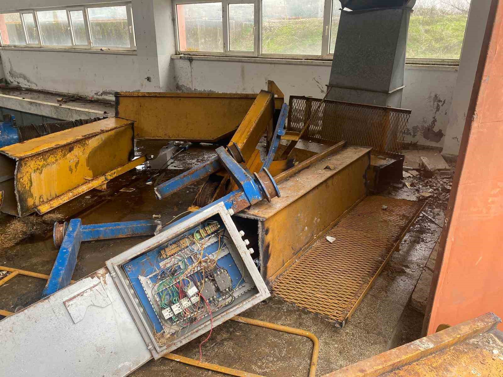 Faal olmayan Su Temin Projesi Tesisine girip 6 milyon liralık malzeme çaldılar