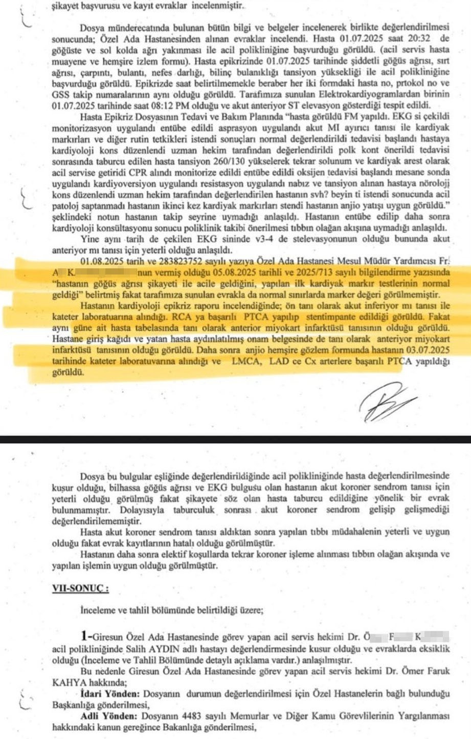 Giresun &Ouml;zel Ada Hastanesi&rsquo;ndeki sağlık skandalı Sağlık Bakanlığı raporuna yansıdı
