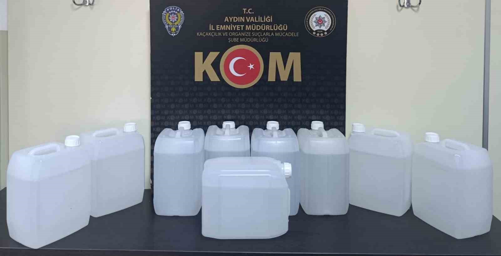 Aydın’da 45 litre etil alkol ele geçirildi