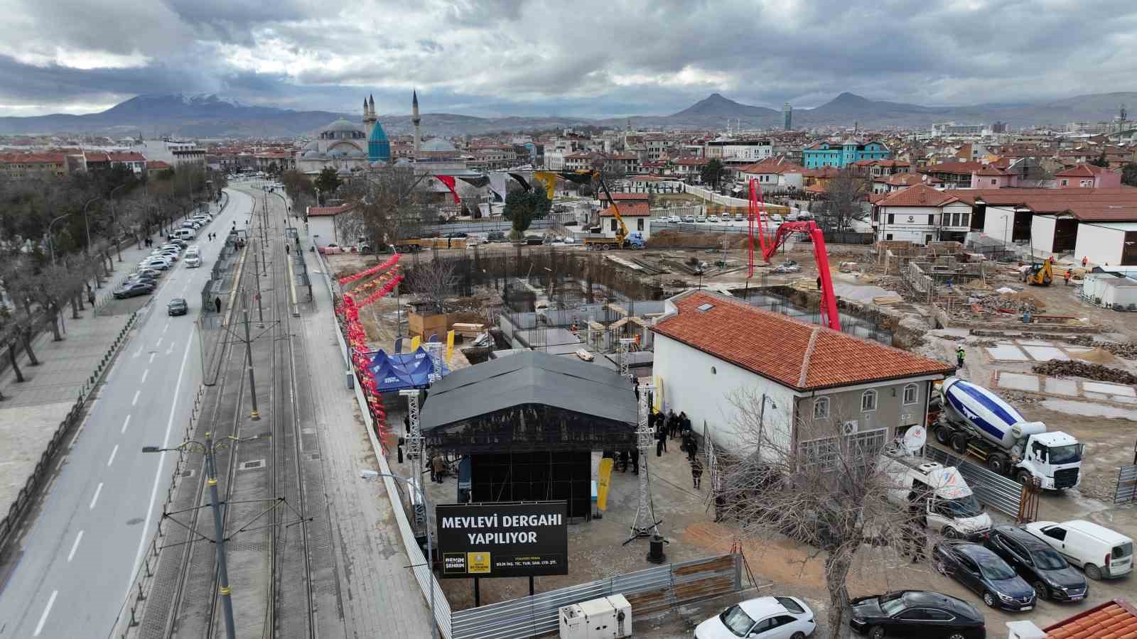 Konya B&uuml;y&uuml;kşehir&rsquo;in şehre kazandıracağı Mevlevi Dergahı&rsquo;nın temeli atıldı
