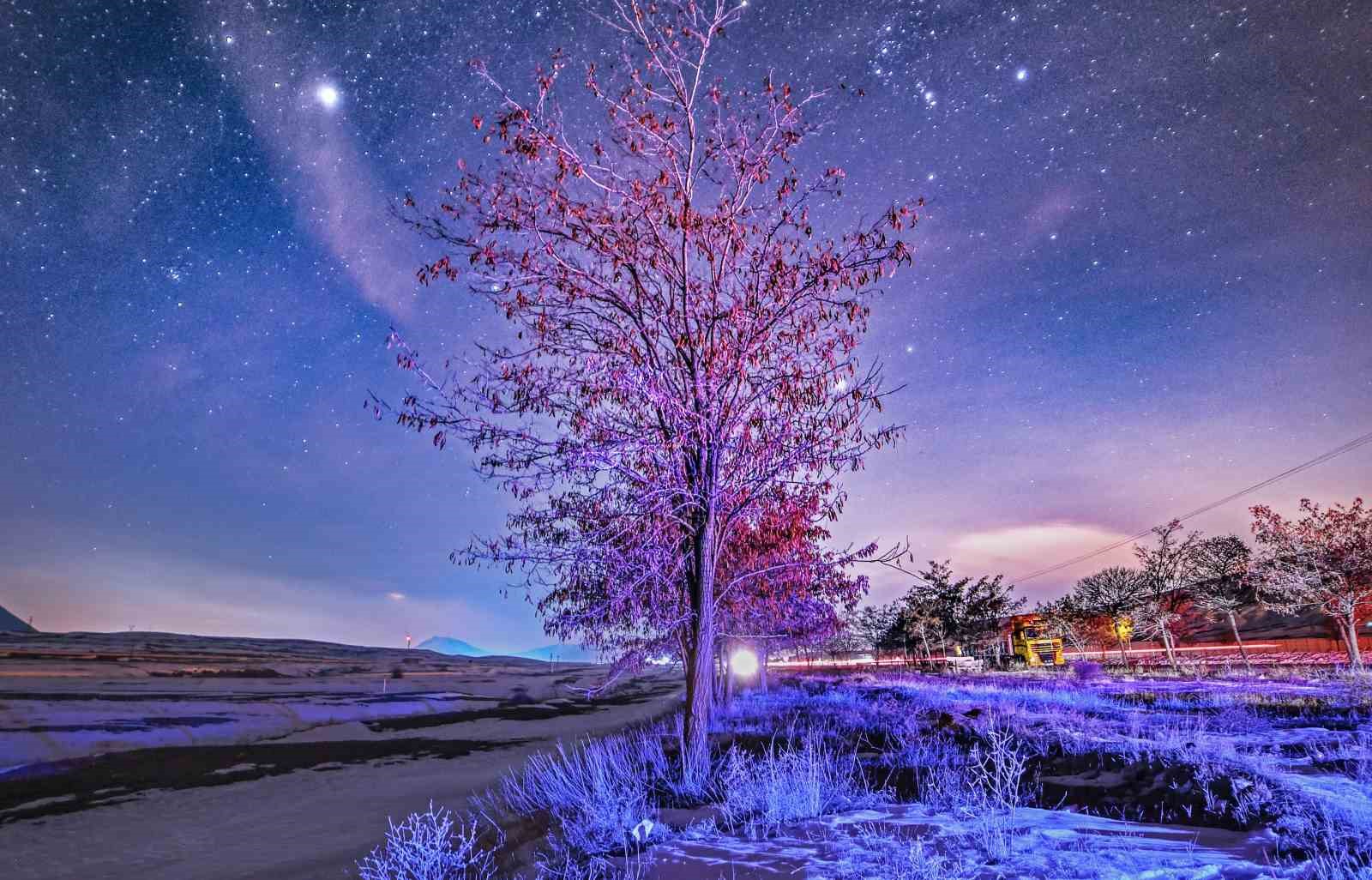 Bitlis’te kış geceleri yıldızlarla buluştu