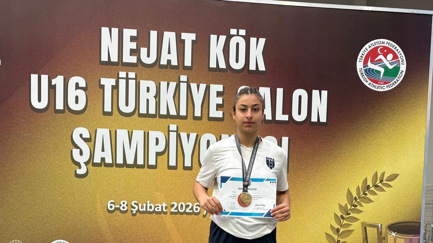 Elazığlı sporcu g&uuml;lle atmada T&uuml;rkiye şampiyonu oldu
