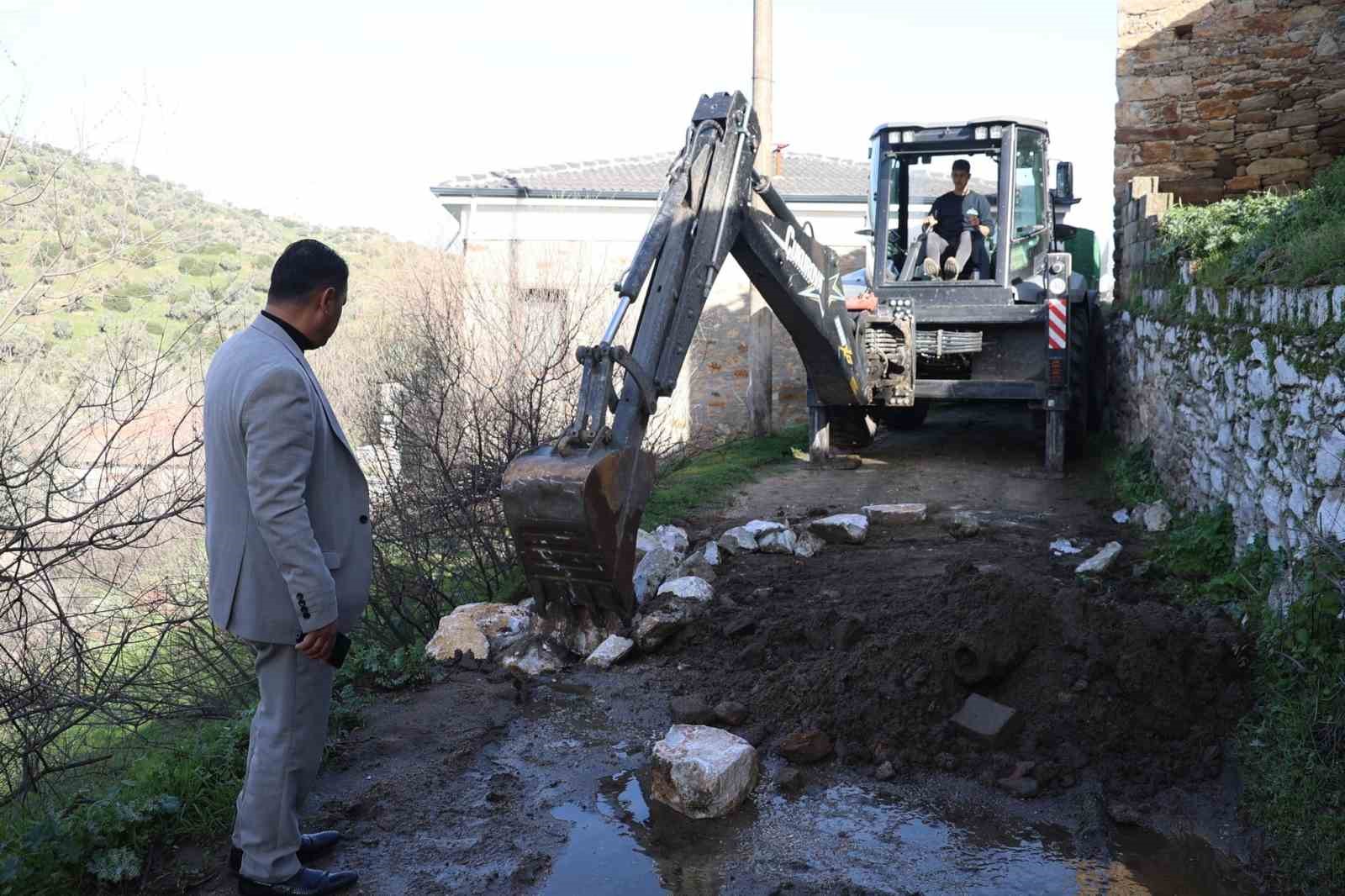 Koçarlı’da yağmur sonrası hasar tespiti için ekipler sahaya indi
