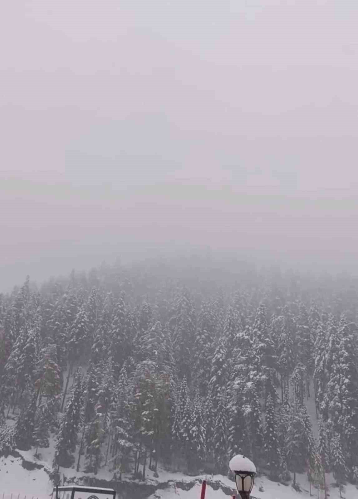 Ilgaz Dağı’nda kar yağışı etkili oldu