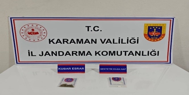 Karaman&rsquo;da jandarma uyuşturucu ve kazı malzemeleri ele ge&ccedil;irdi
