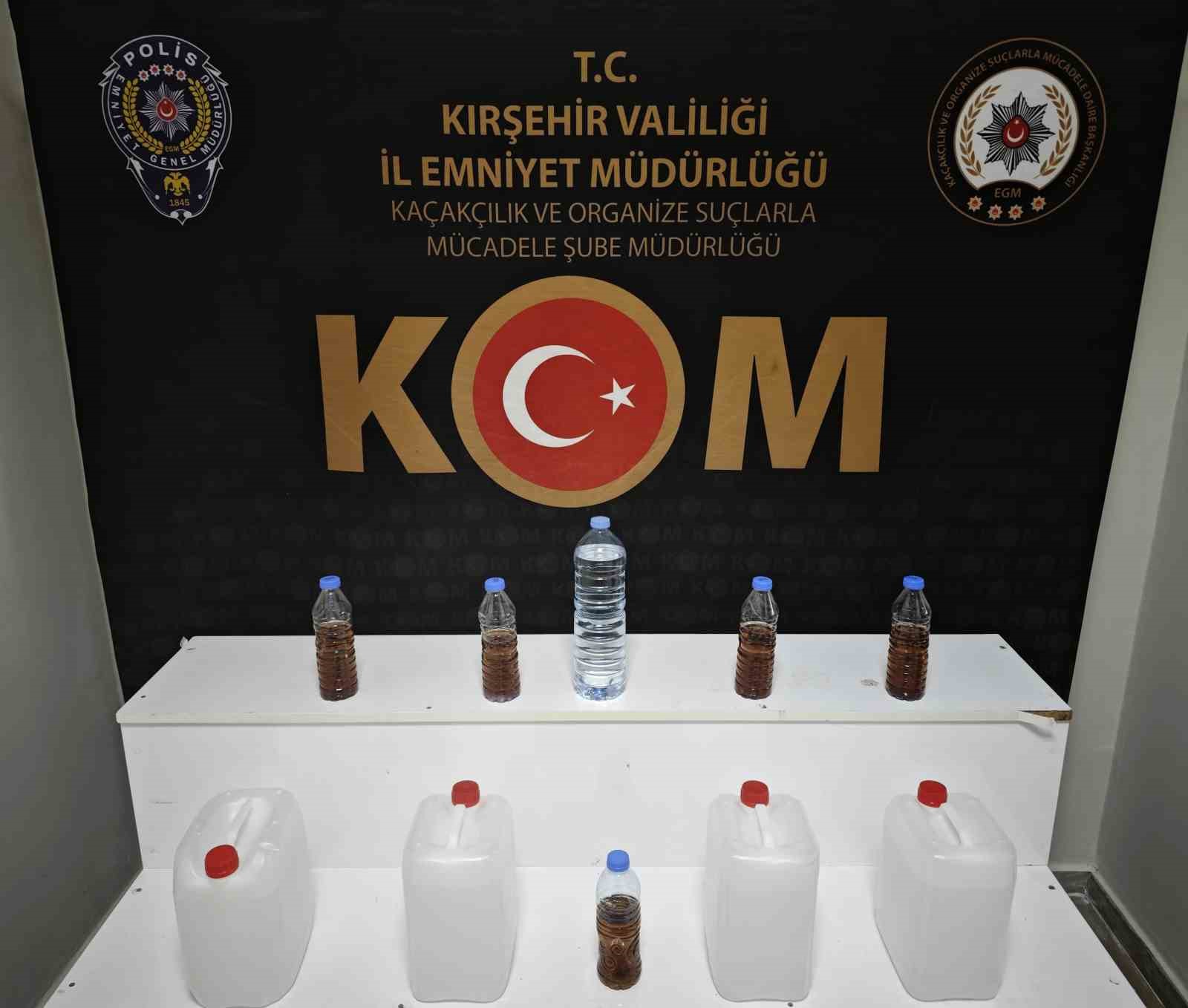 Kırşehir’de kaçak alkol operasyonu