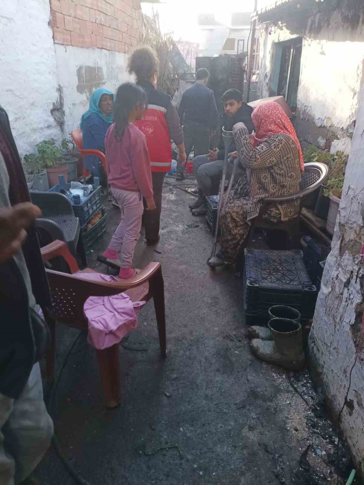 Yangın mağduru aileye barınma ve sosyal destek
