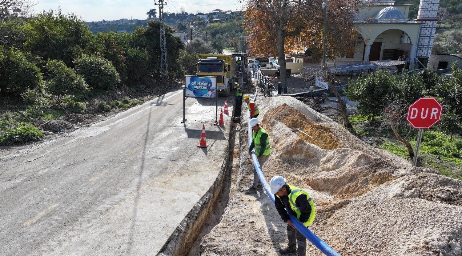 Erdemli’de su altyapısı yenilendi, mahalle kesintisiz suya kavuştu