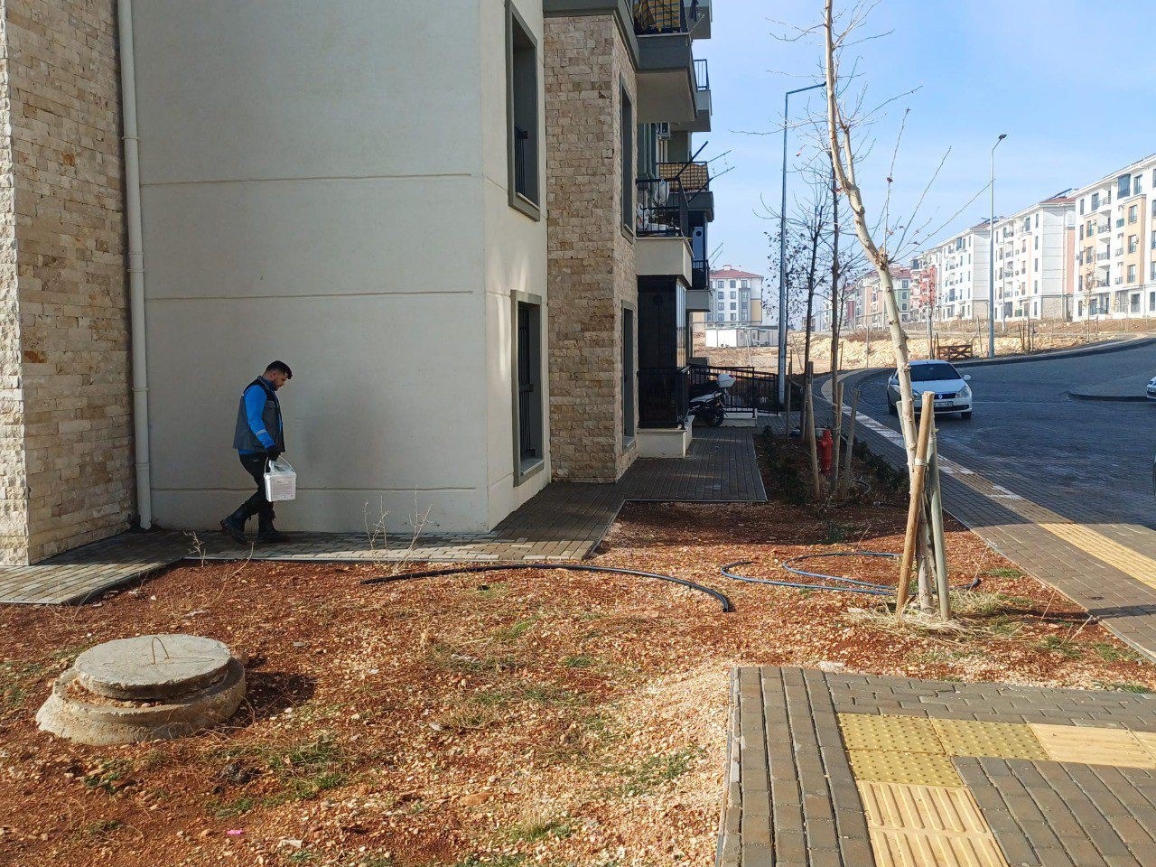 Adıyaman Belediyesi’nden Örenli TOKİ’de haşereyle mücadele