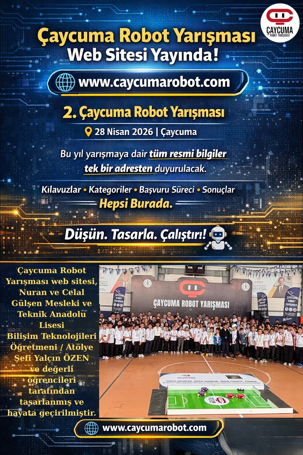 Robot yarışmasının resmi web sitesi yayında