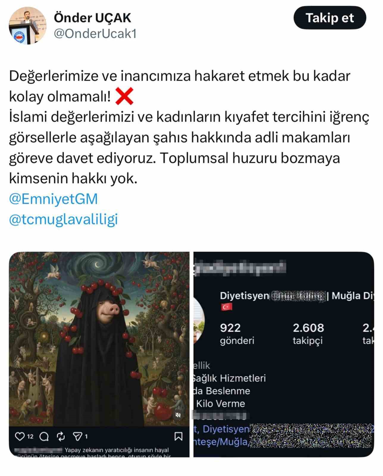 Sosyal medyada dini değerlere saygısızlığa tepki

