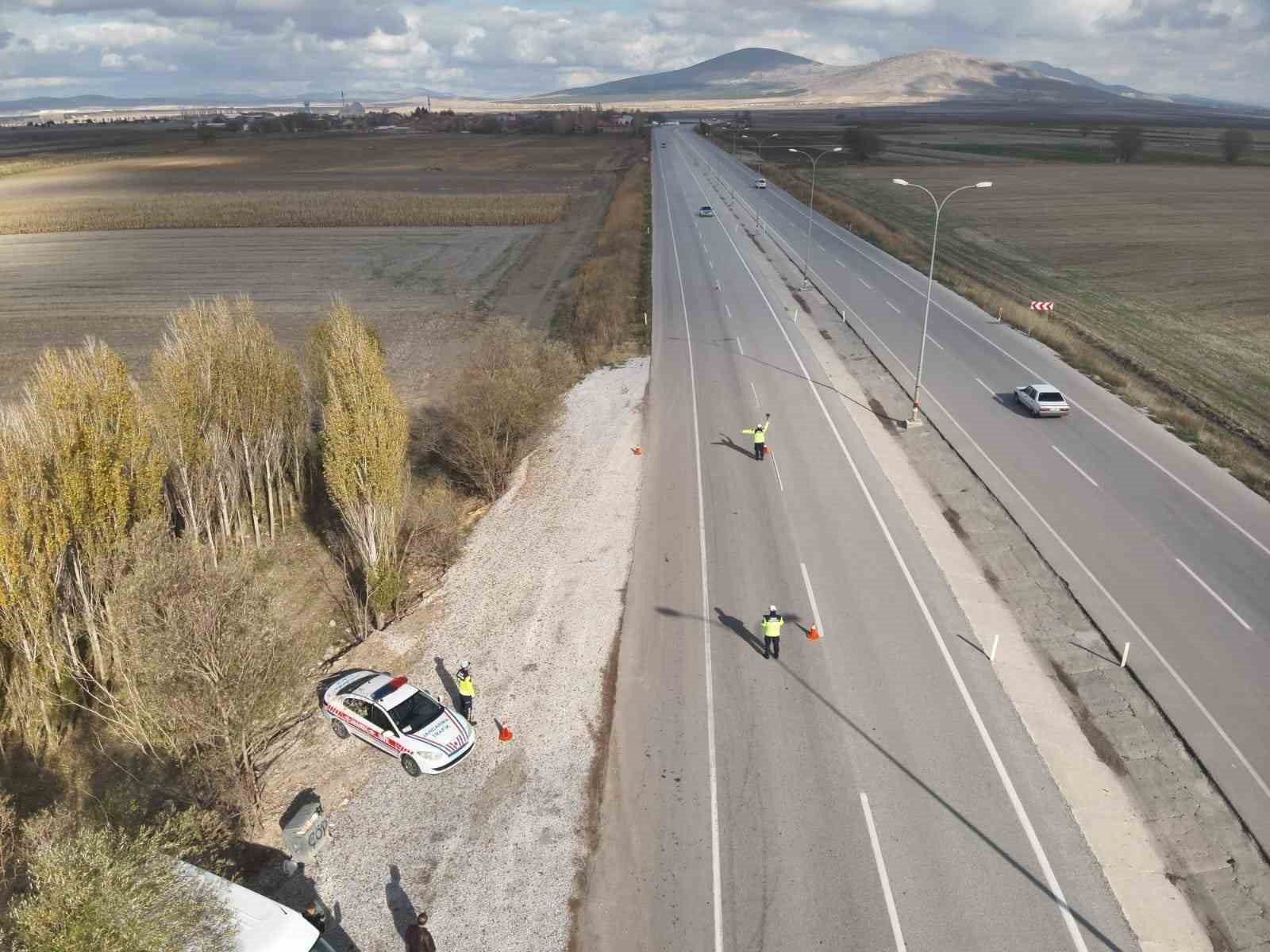 Simav’da drone destekli trafik denetimi gerçekleştirildi