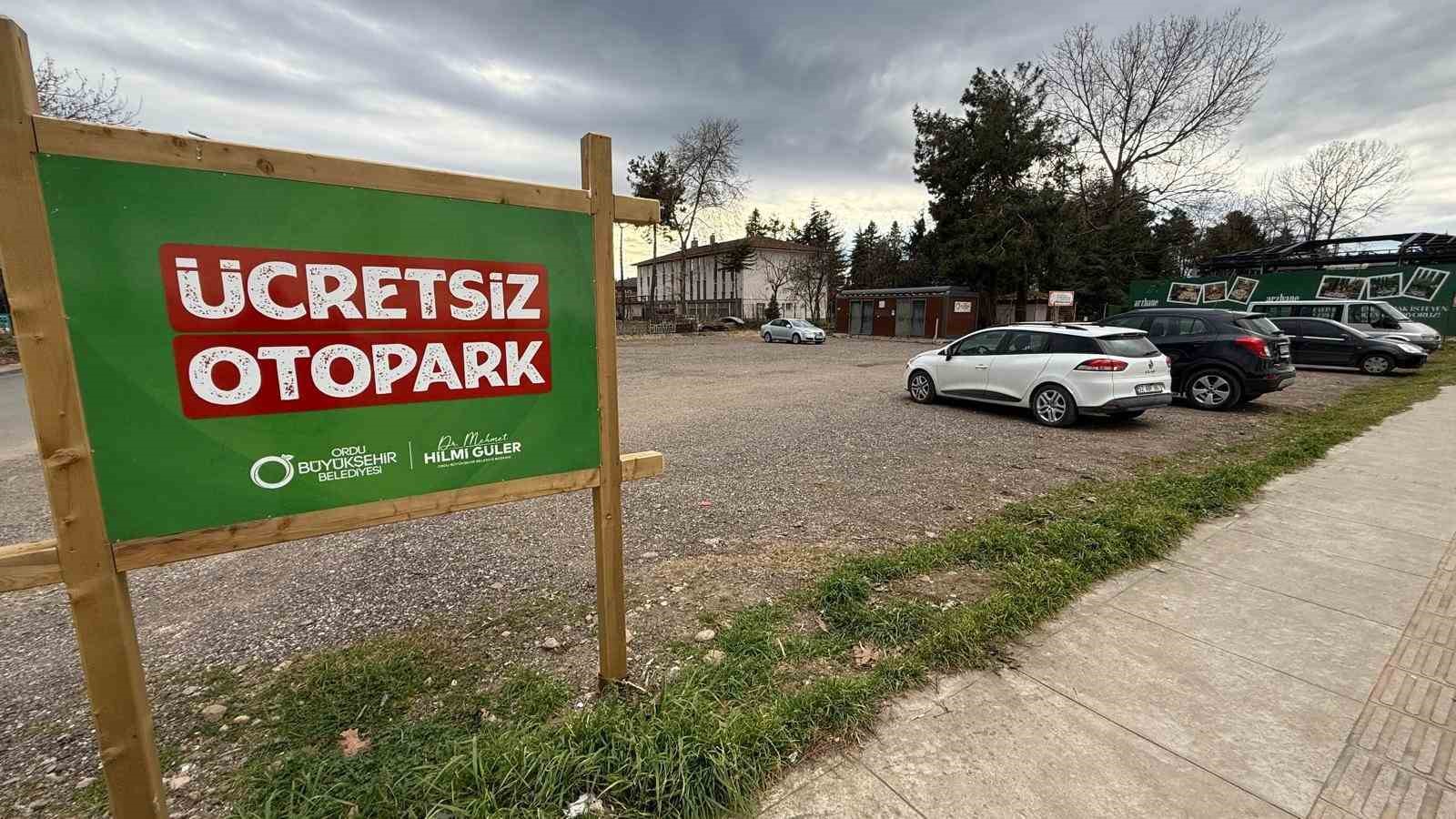 Ordu’da ücretsiz otopark hizmeti başladı