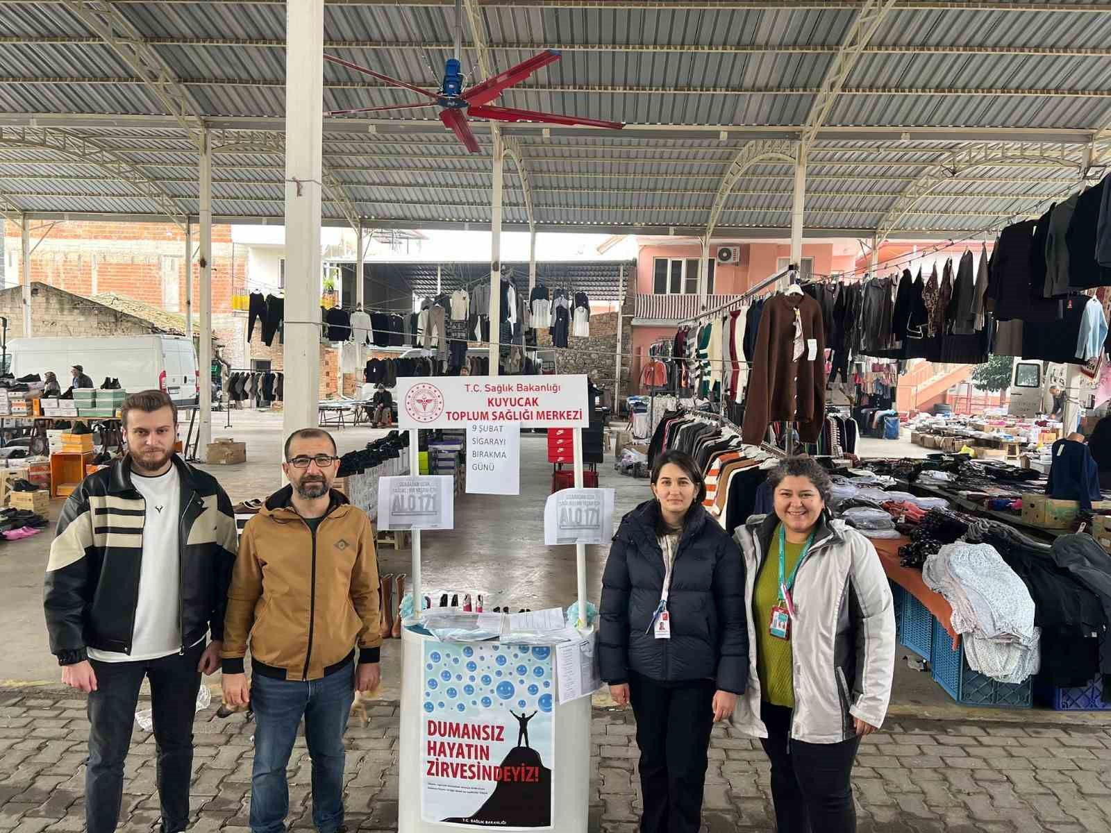 Kuyucak’ta sigarayı bırakmaya yönelik saha çalışması