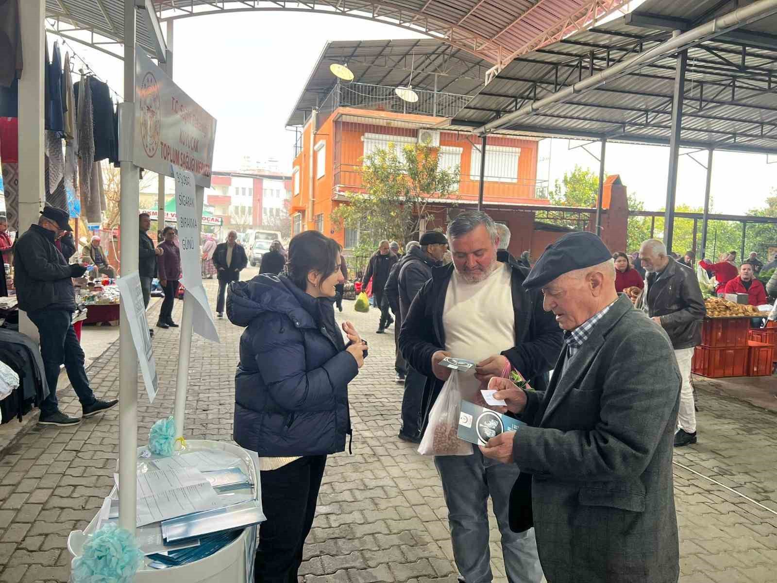 Kuyucak&rsquo;ta sigarayı bırakmaya y&ouml;nelik saha &ccedil;alışması
